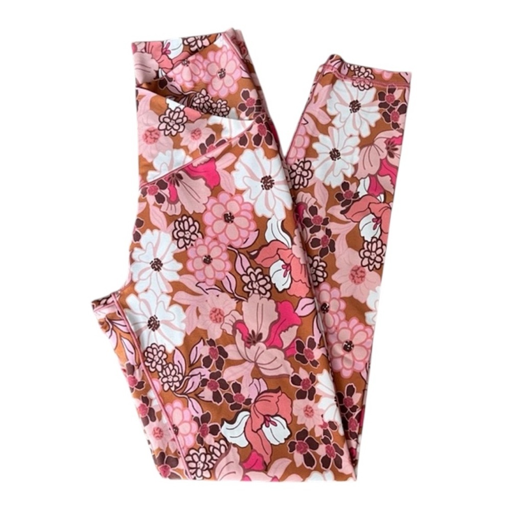 Aerie OFFLINE Real Me Floral Crossover 7/8 Leggings Size Small